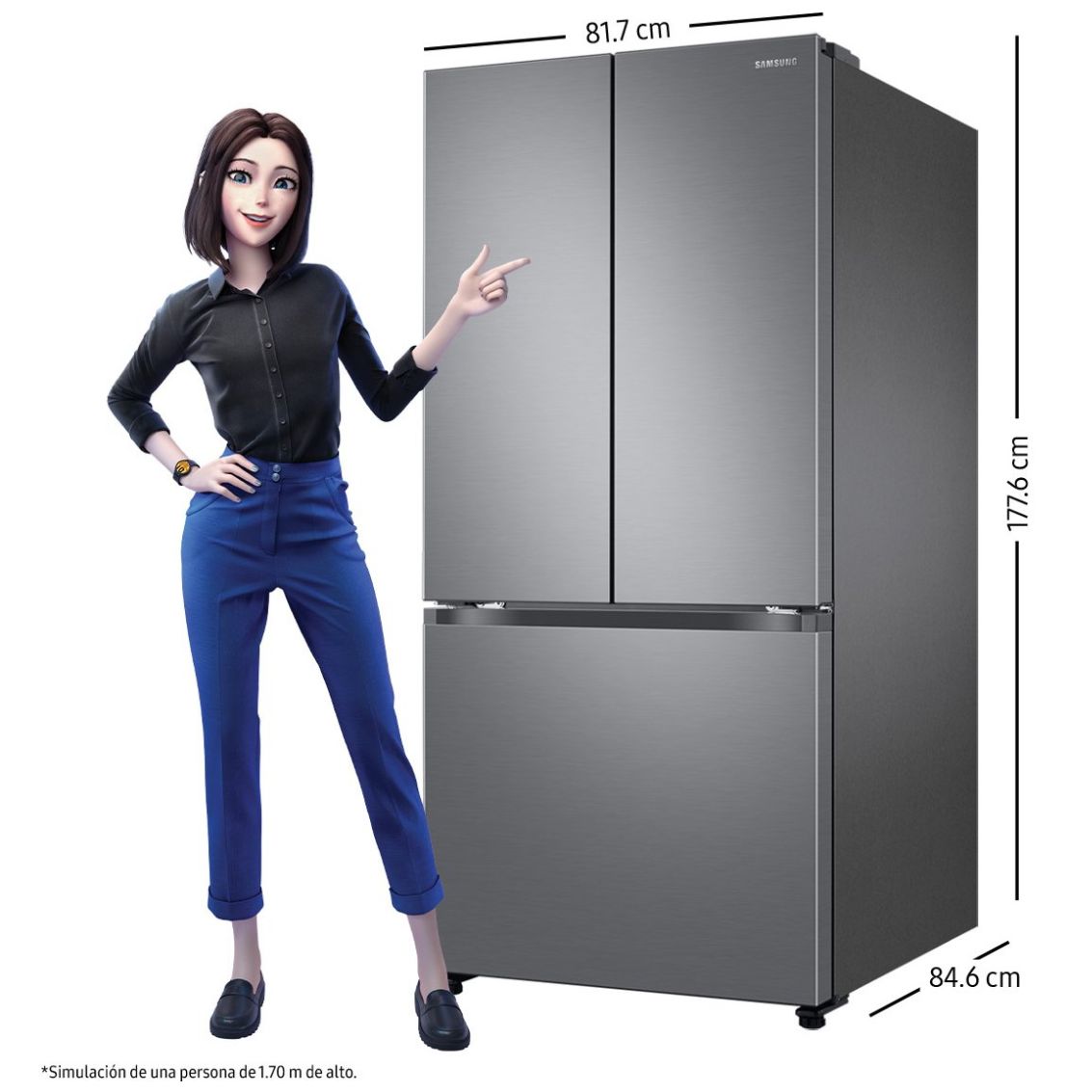 Refrigerador Samsung French Door  Rf25C5551S9/em con Despachador Fdr 25Ft