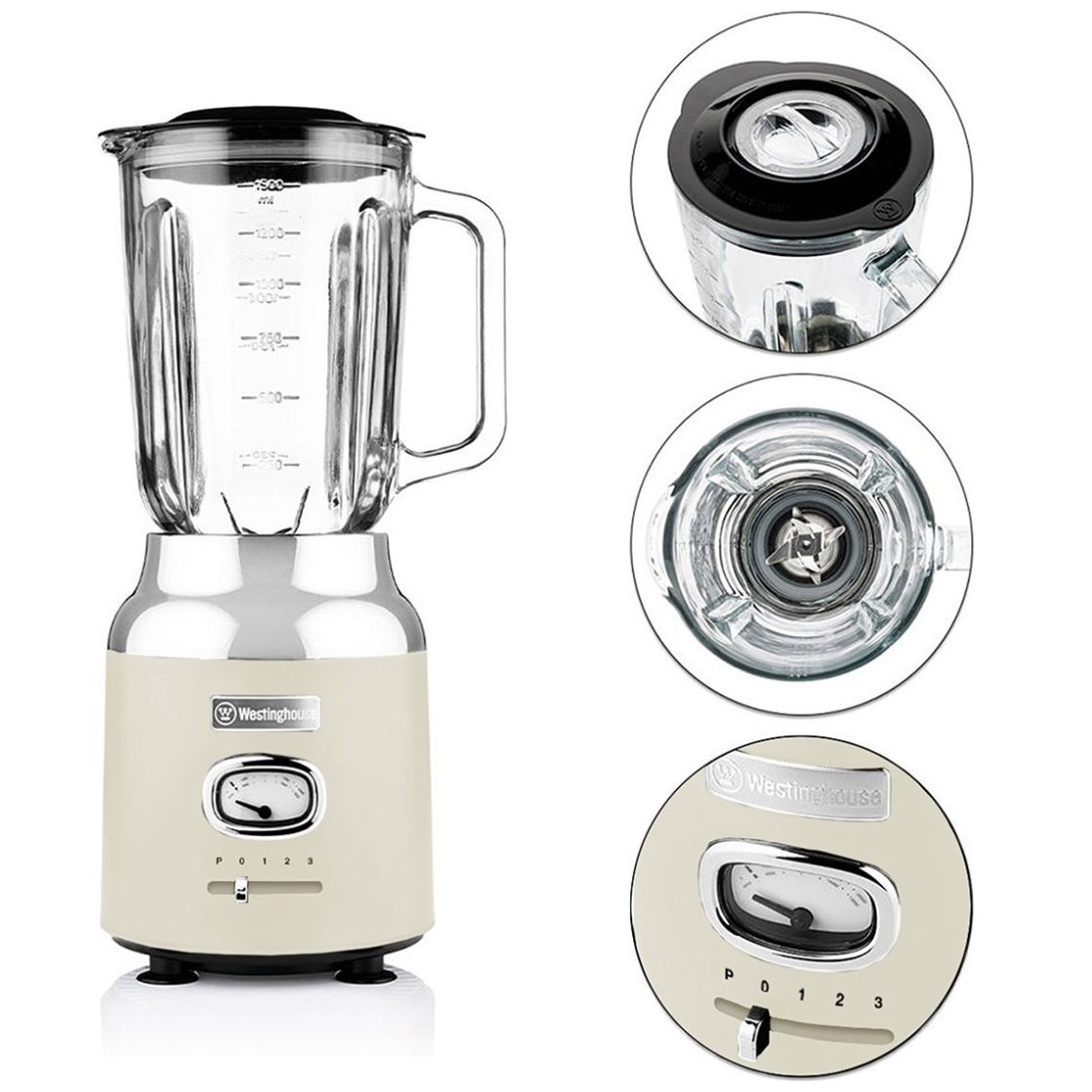 Licuadora Retro Blanca Westinghouse