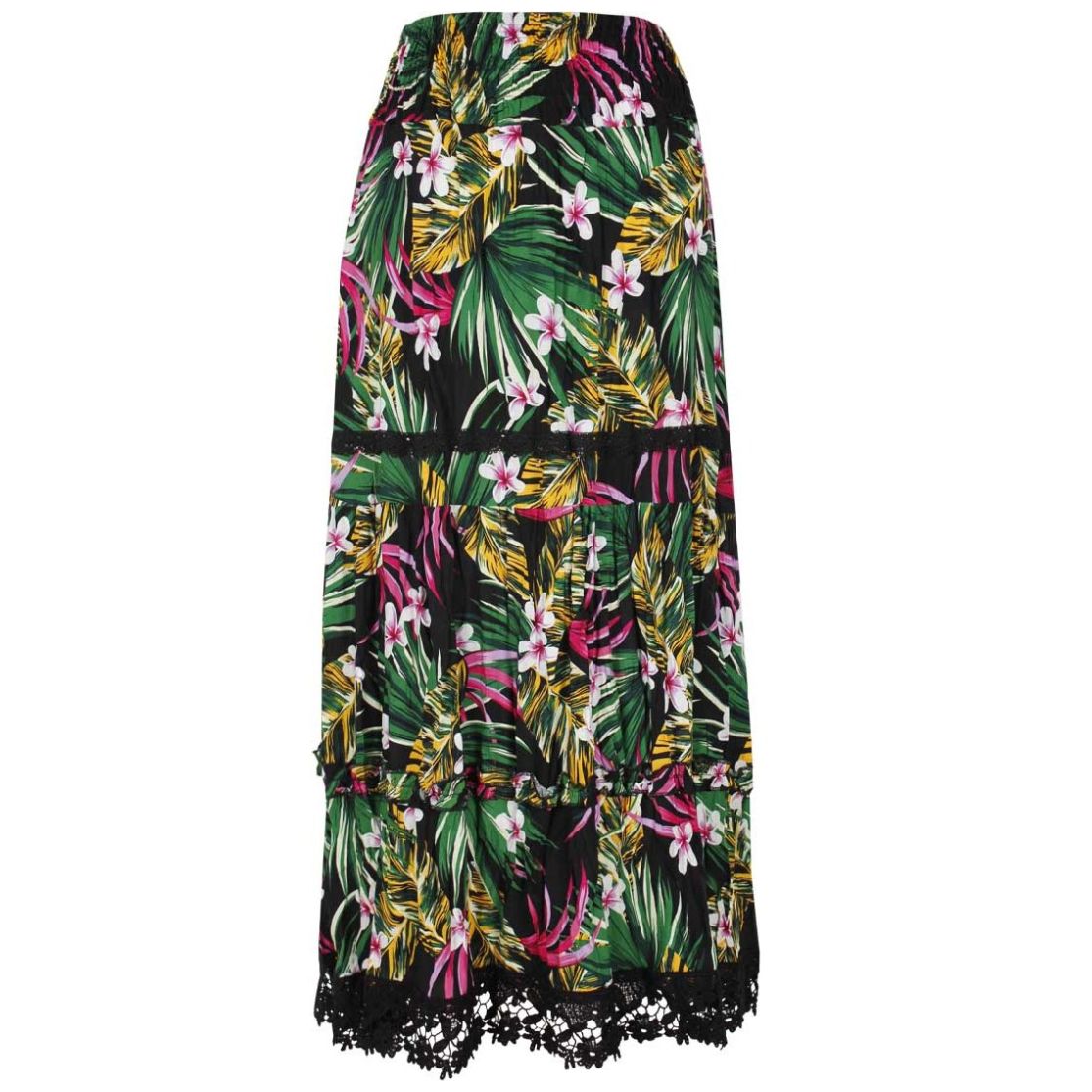 Falda Basel Estampada Flores Tropicales