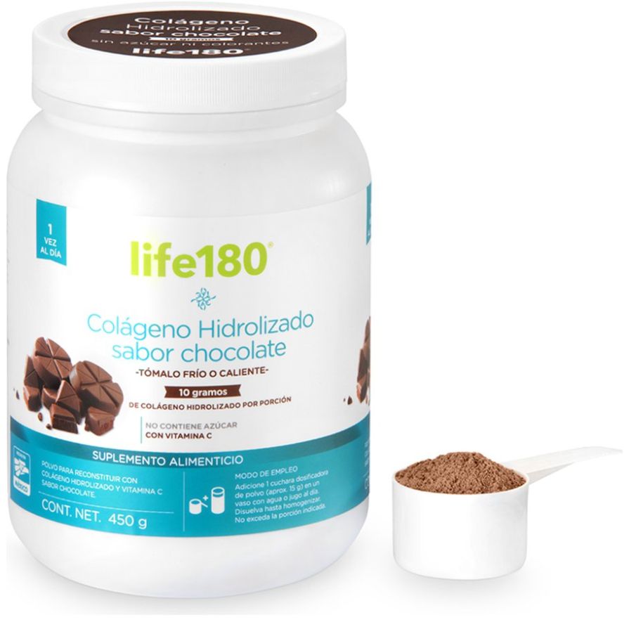 Colágeno Hidrolizado Life 180 Sabor Chocolate de 450Gr