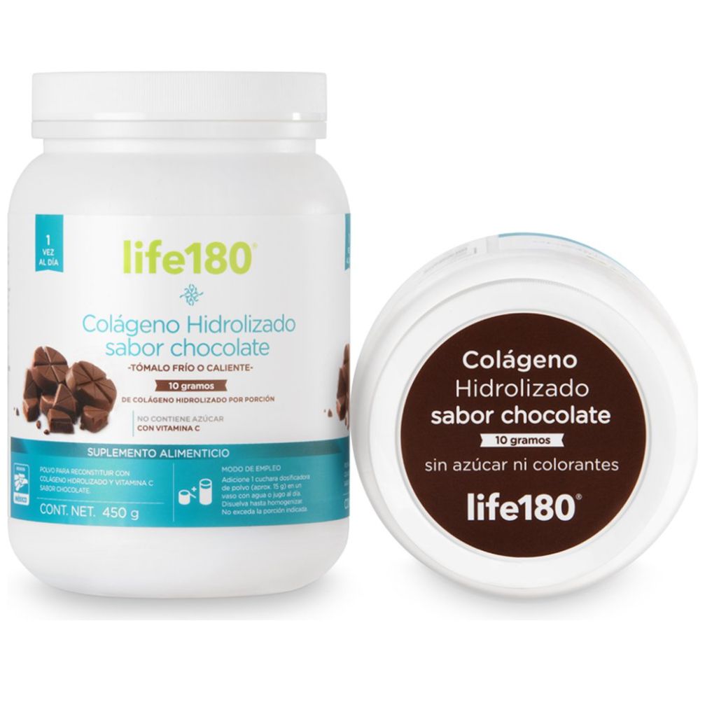Colágeno Hidrolizado Life 180 Sabor Chocolate de 450Gr