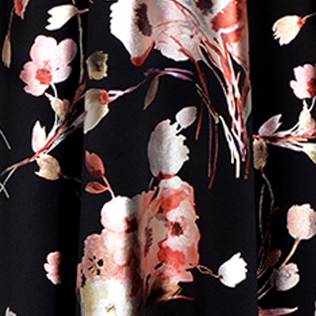 Vestido Largo Escote V Falda con Tablones para Mujer