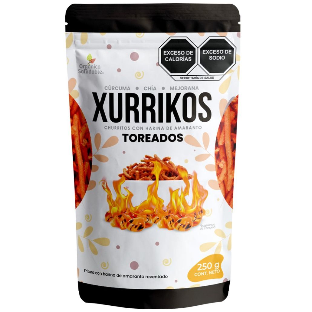  Churritos de Amaranto Sabor Toreado 250 G