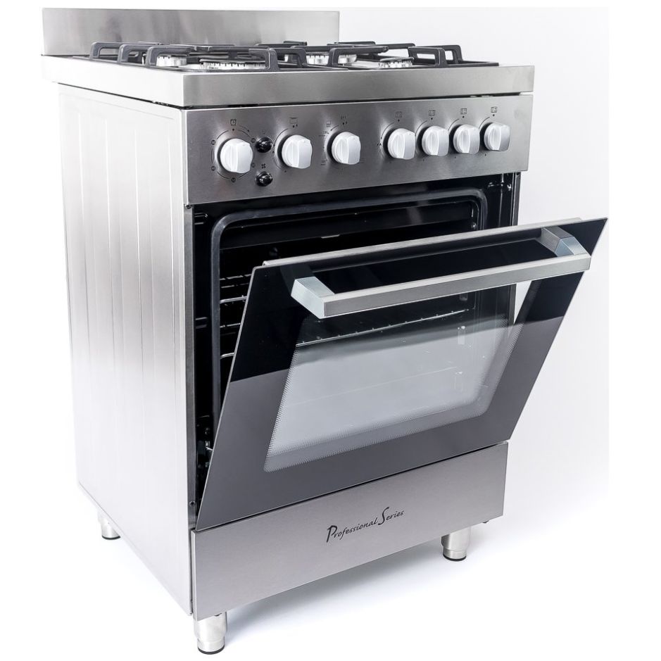 Estufa de 60 Cm Acero Inoxidable 4 Quemadores Professional Series