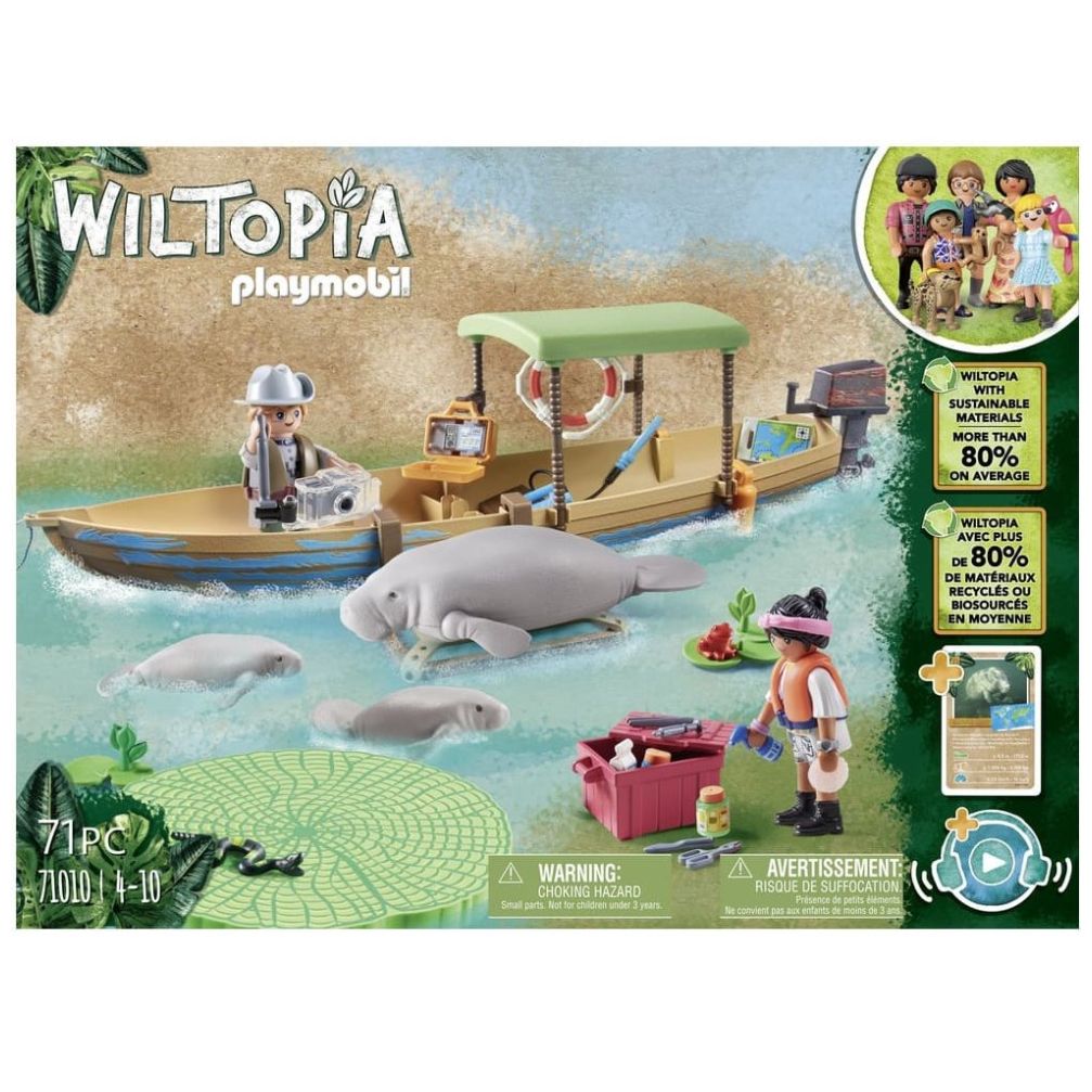 Wiltopia Viaje en Barco a los Manaties Playmobil