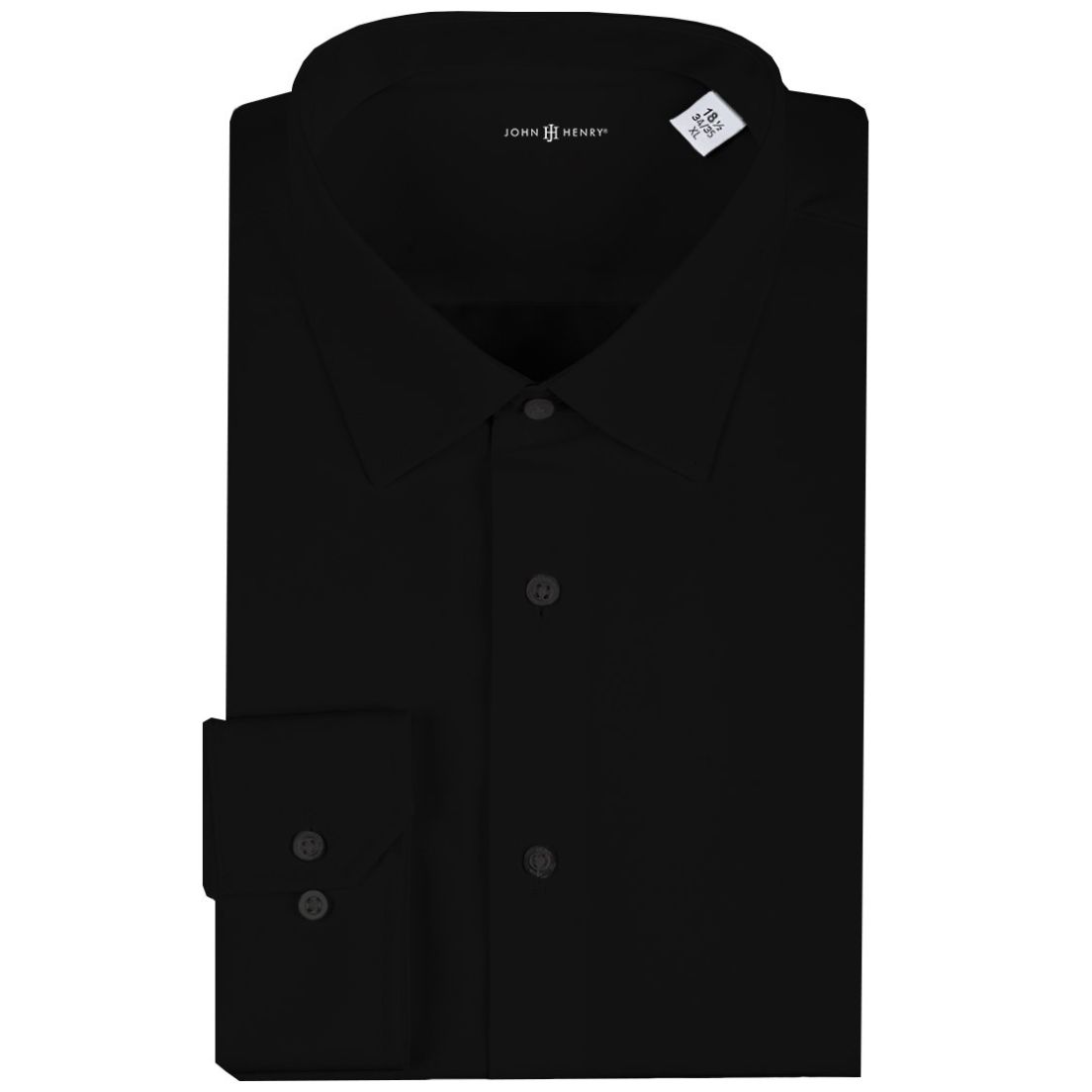 Camisa para Hombre Lisa Negra John Henry