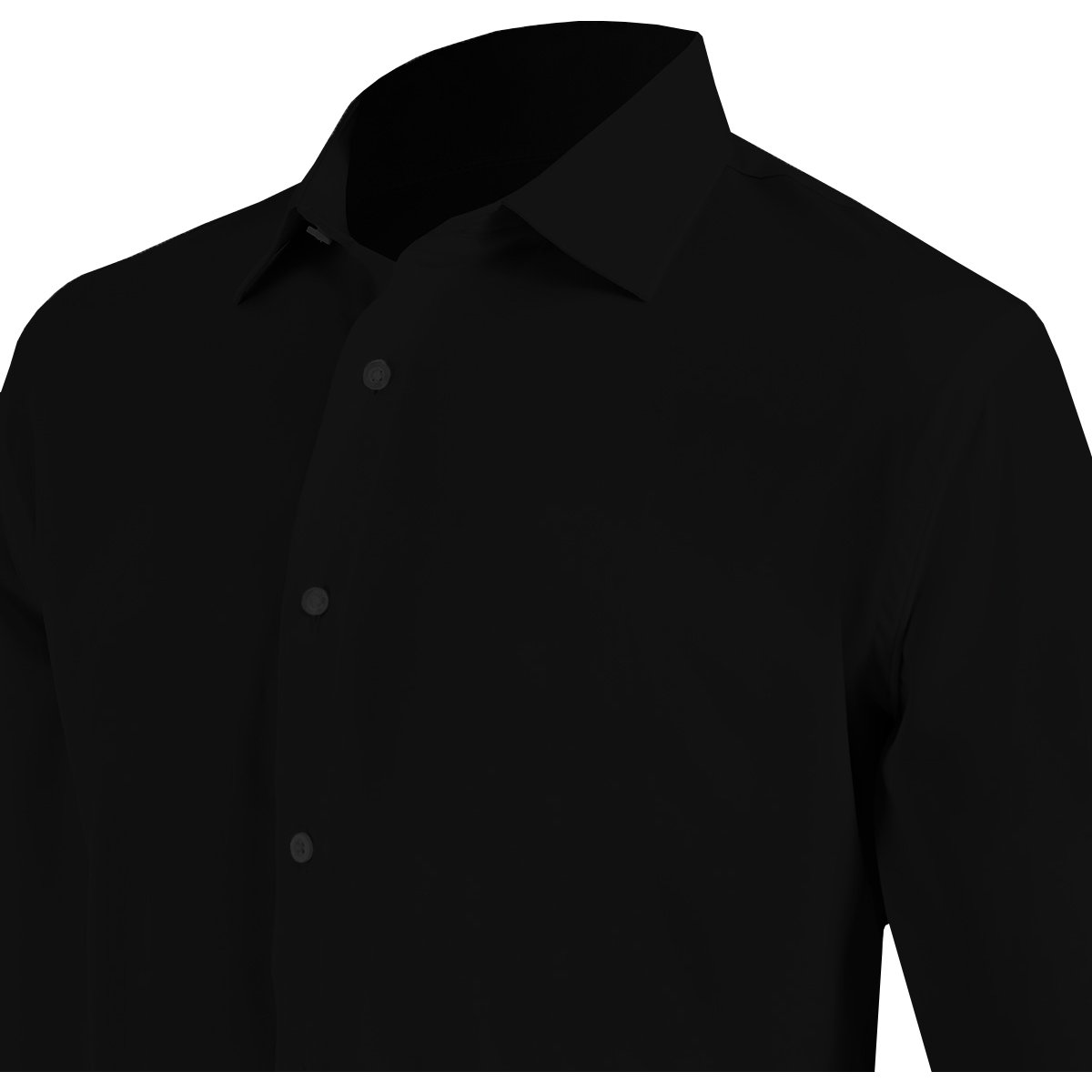 Camisa para Hombre Lisa Negra John Henry