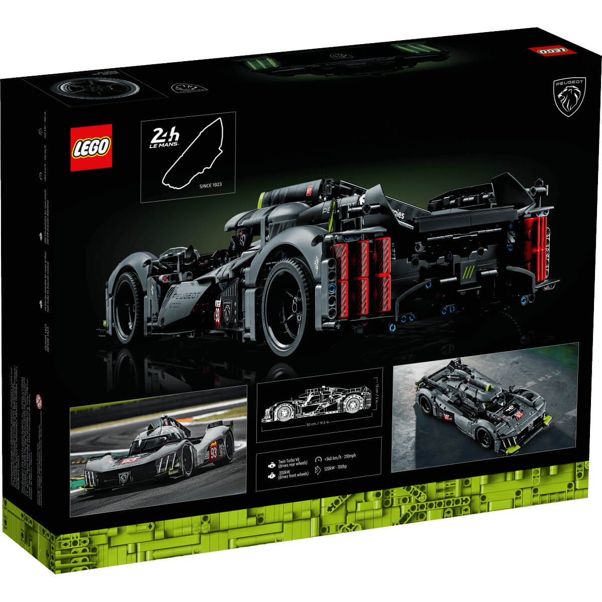 Peugeot 9X8 24H Le Mans Hybrid Hypercar Lego Technic