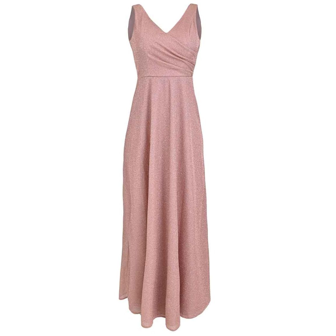 Vestido Largo Escote Profundo Pink Gallery para Mujer