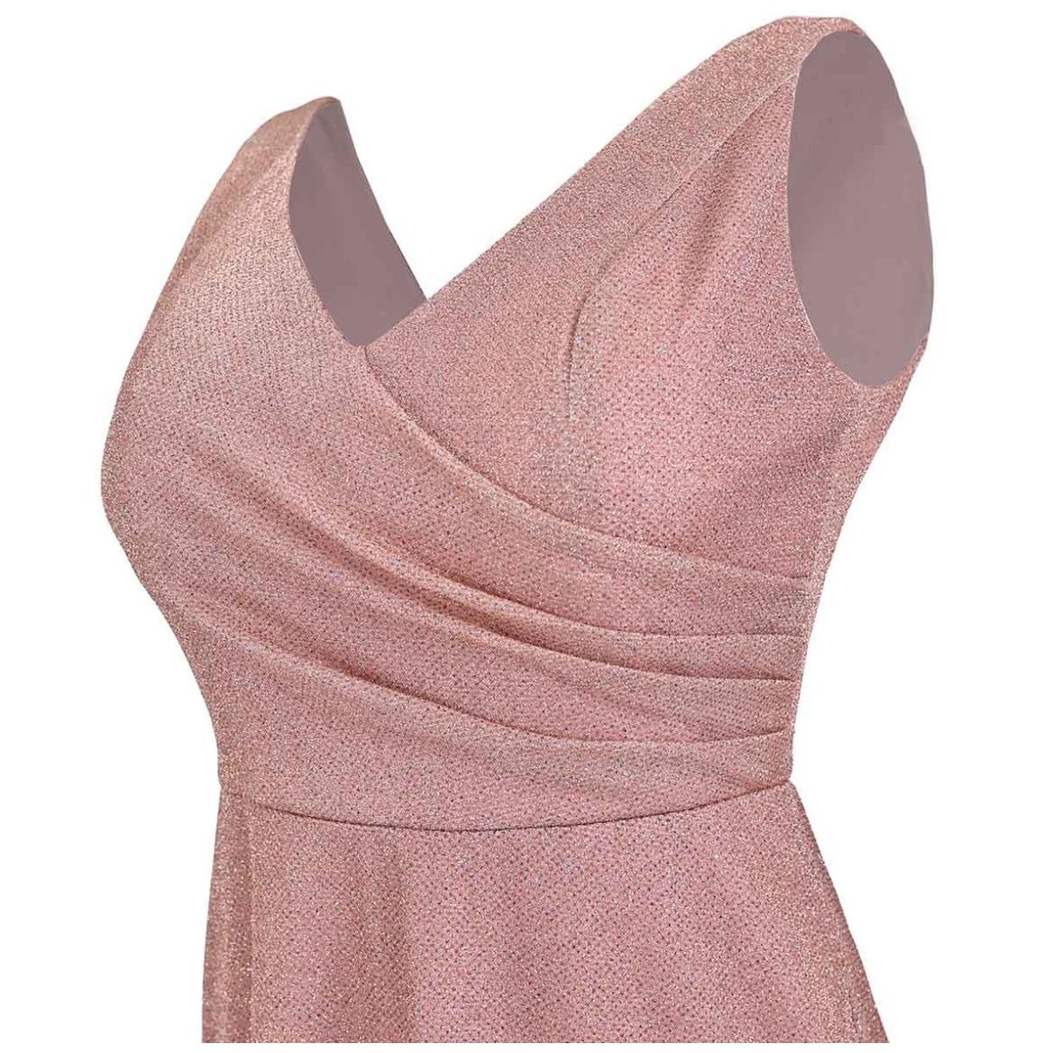 Vestido Largo Escote Profundo Pink Gallery para Mujer