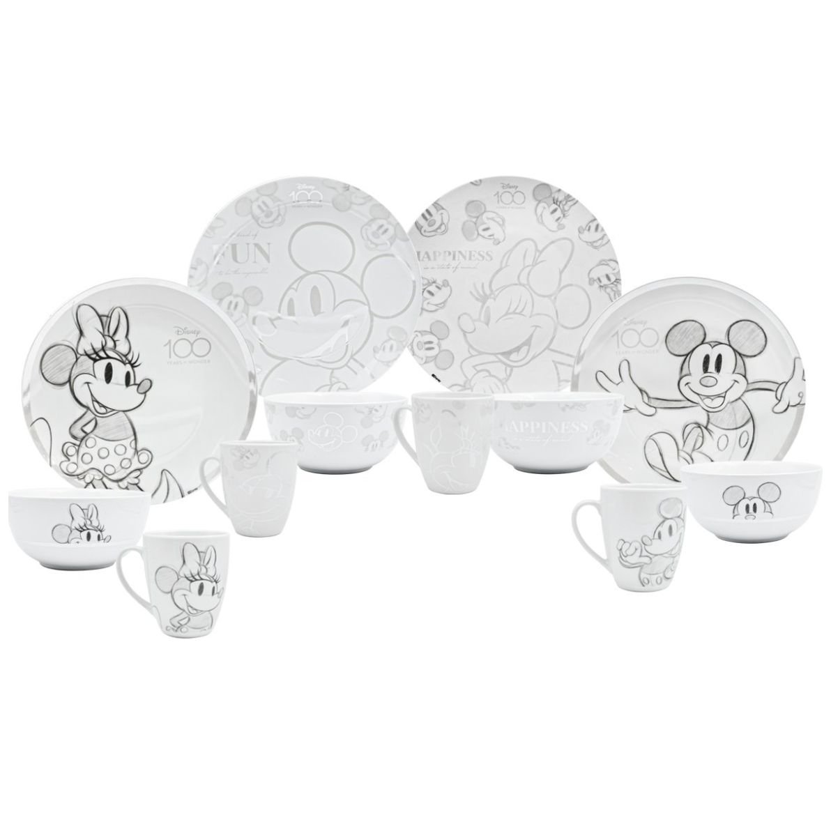 Vajilla de Porcelana Disney Mickey y Amigos #vajilla #disney