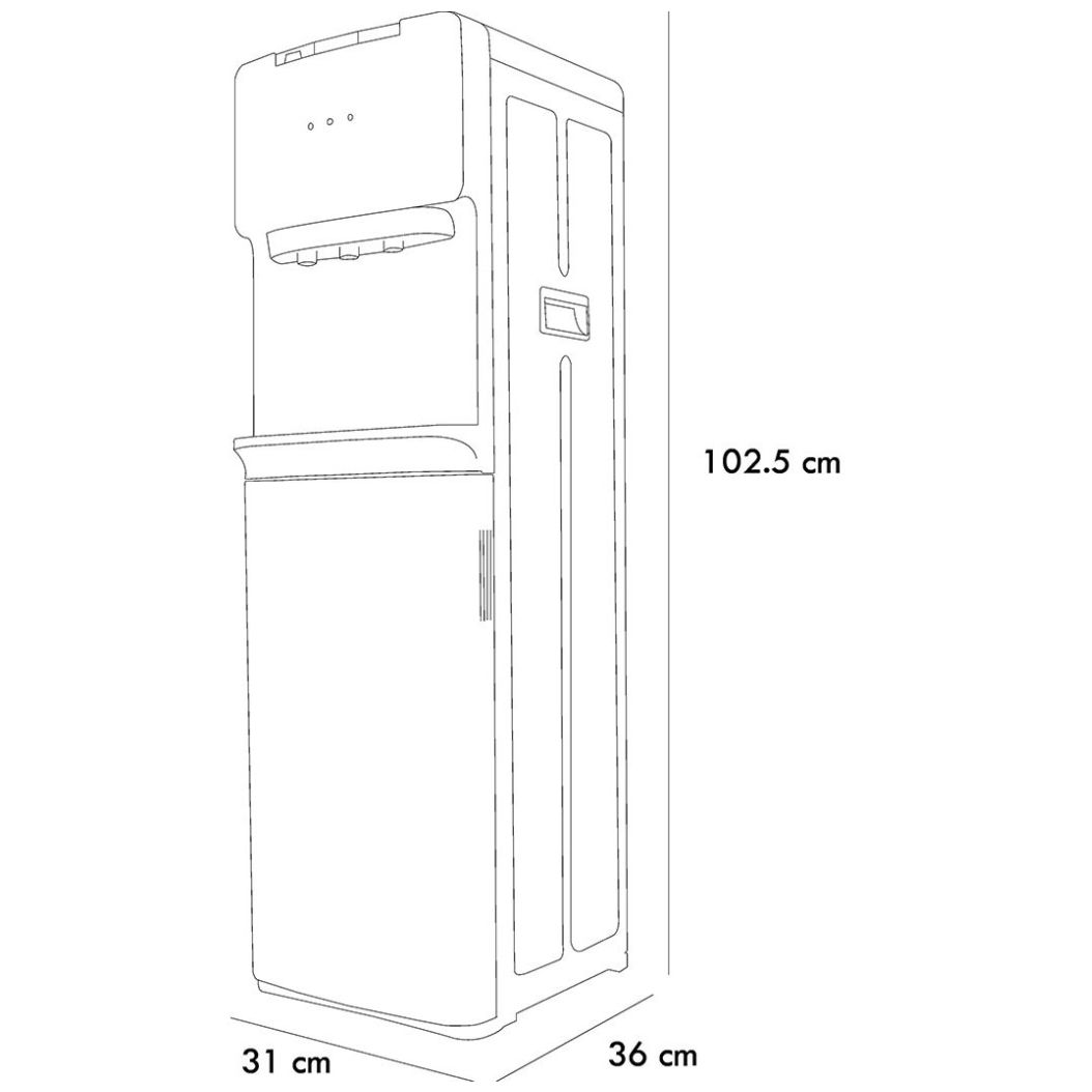 Dispensador de Agua Garrafón Oculto Negro Dace