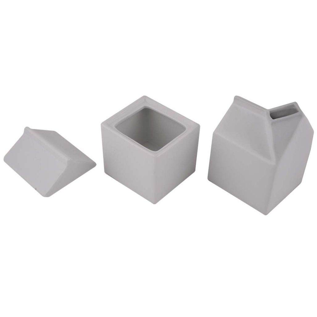 Home Nature Juego de Azucarera Y Cremera de Porcelana Color Blanco 7.7*7*11 Cm Y 7.7*7*10 Cm