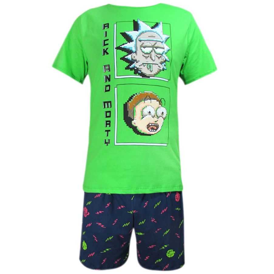 Pijama para Hombre Playera Manga Corta Short Rick And Morty