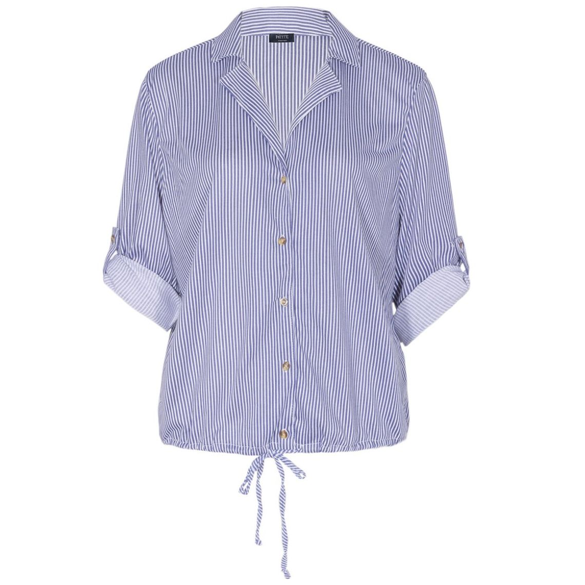 Blusa para Mujer Petite Company Manga Larga Cuello Camisero Diseño: Rayas Petite Compañy
