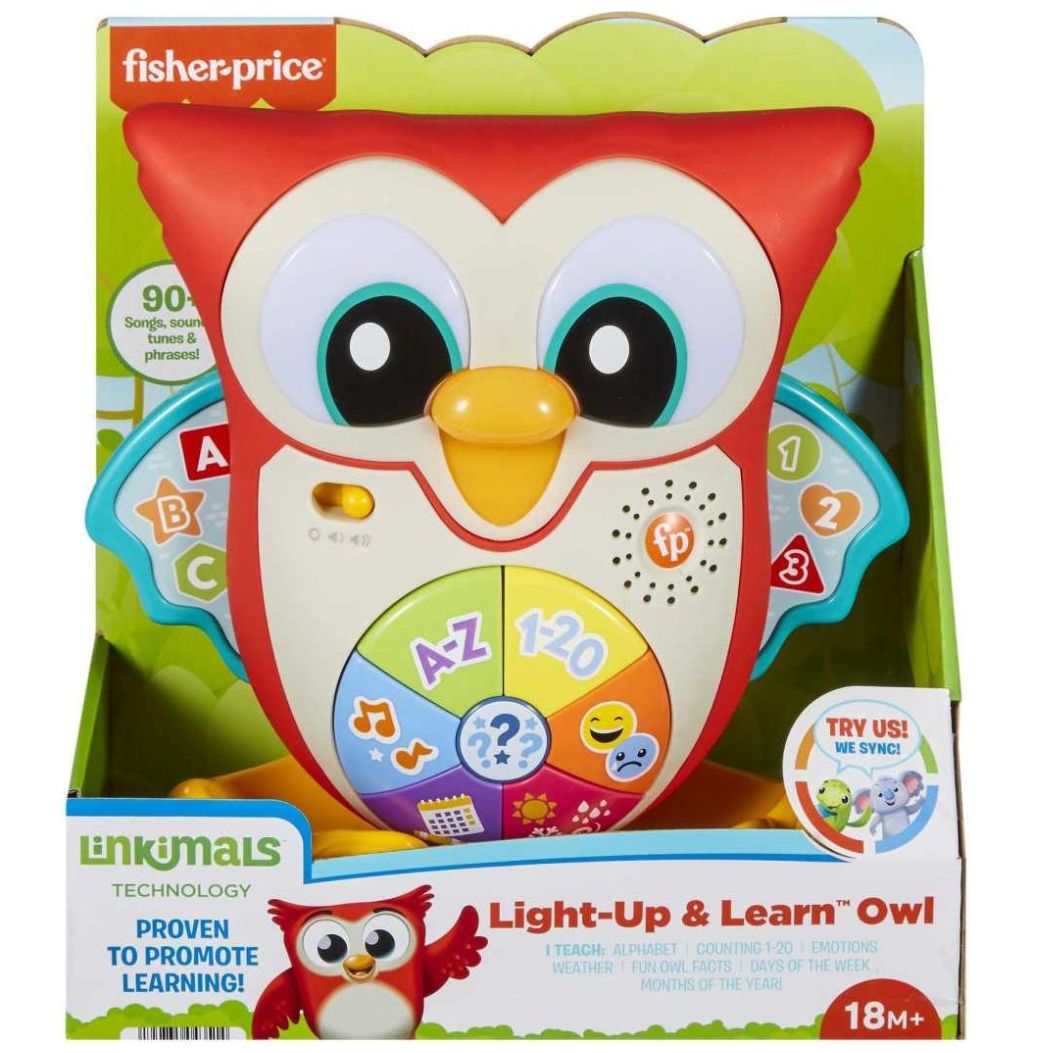 Fisher-Price Linkimals Juguete para Bebé Búho Ojos Luminosos