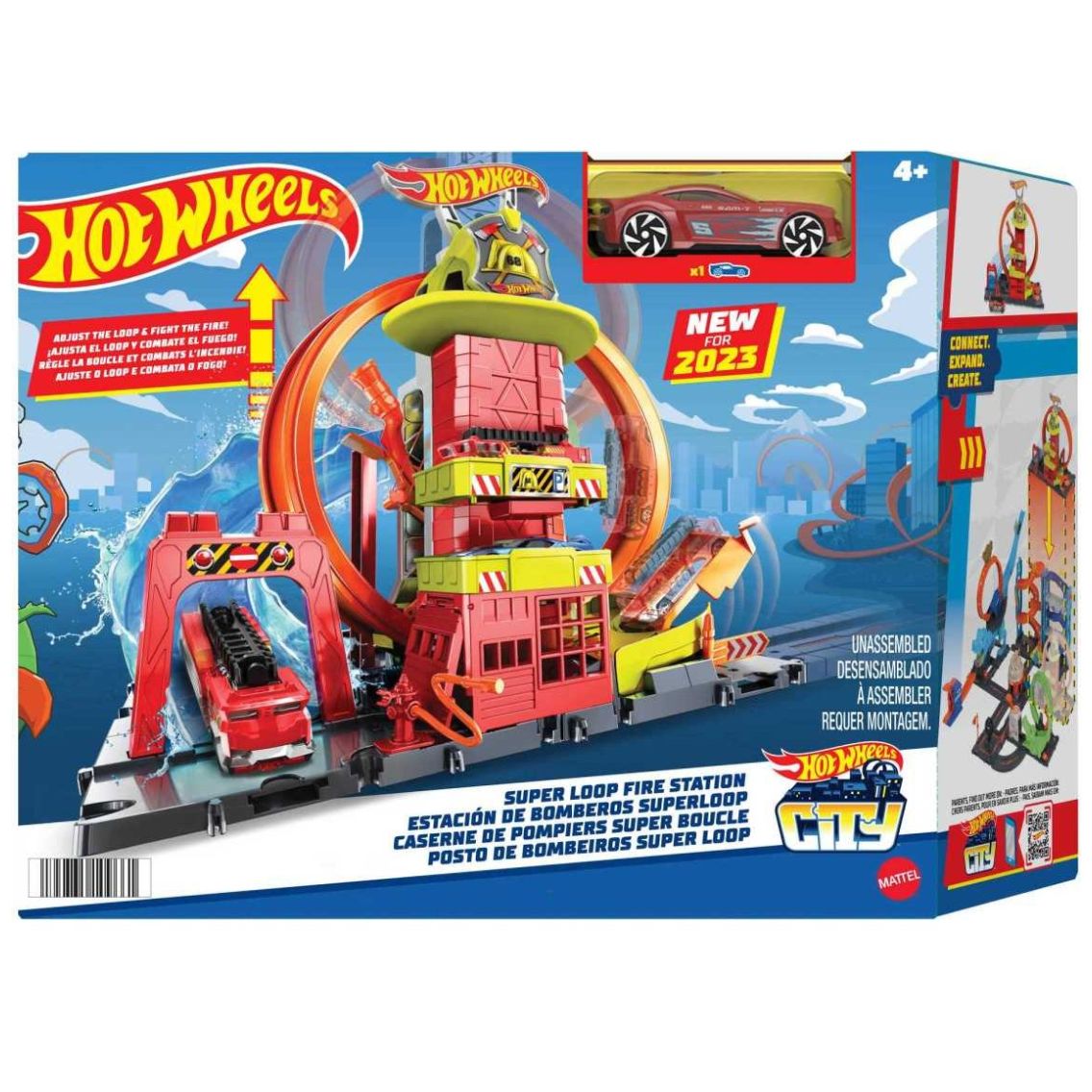 Pista de Juguete Hot Wheels City Súper Estación de Bomberos