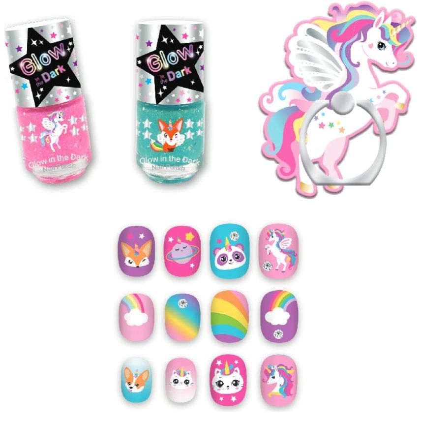 Juego para Uñas Glamoroso Brilla en la Oscuridad