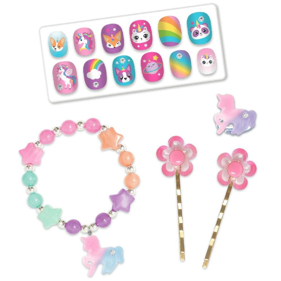 Juego de Uñas Fancy Que Brilla en la Oscuridad