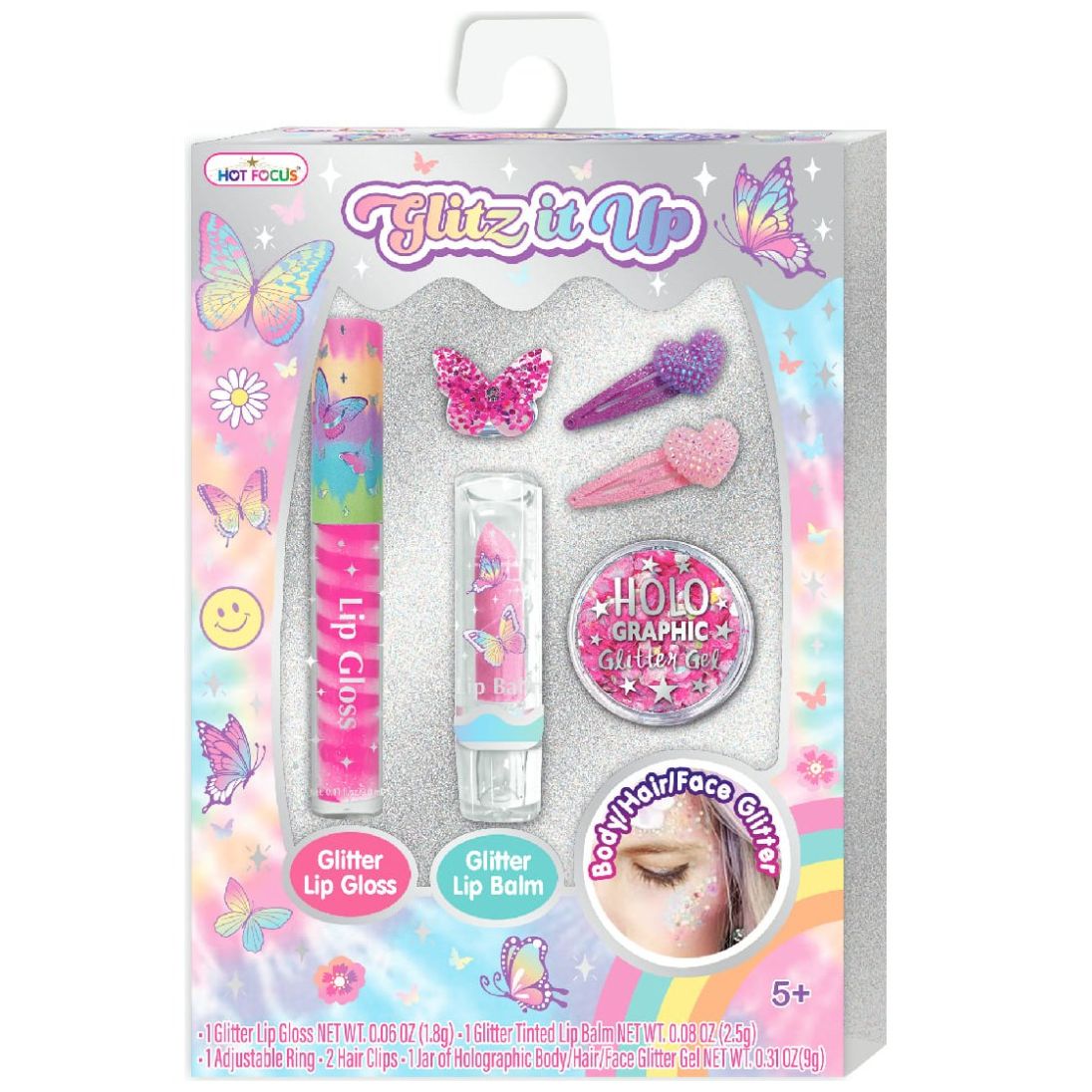 Juego de Belleza Brillante Mariposa Tie Dye