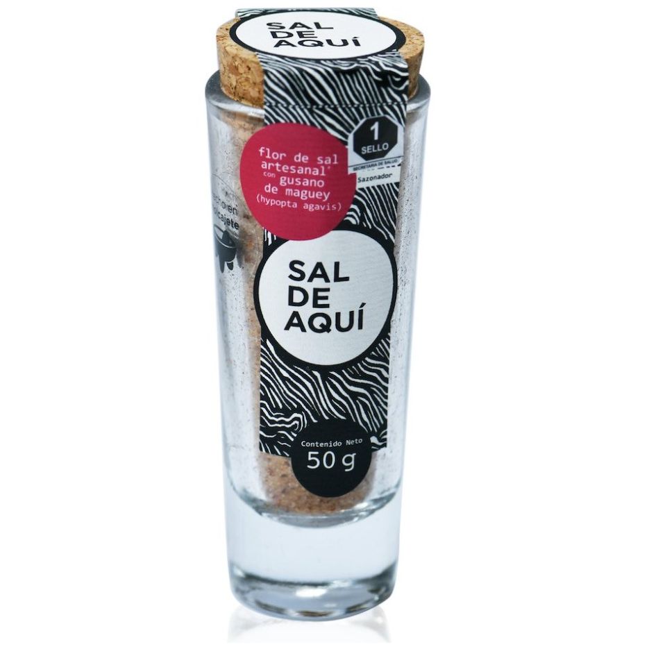  Flor de Sal con Gusano de Maguey Sal de Aqui 50G