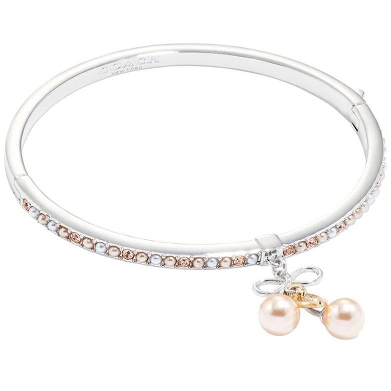 Pulsera Marca Coach Color Plata Acabado Pulido