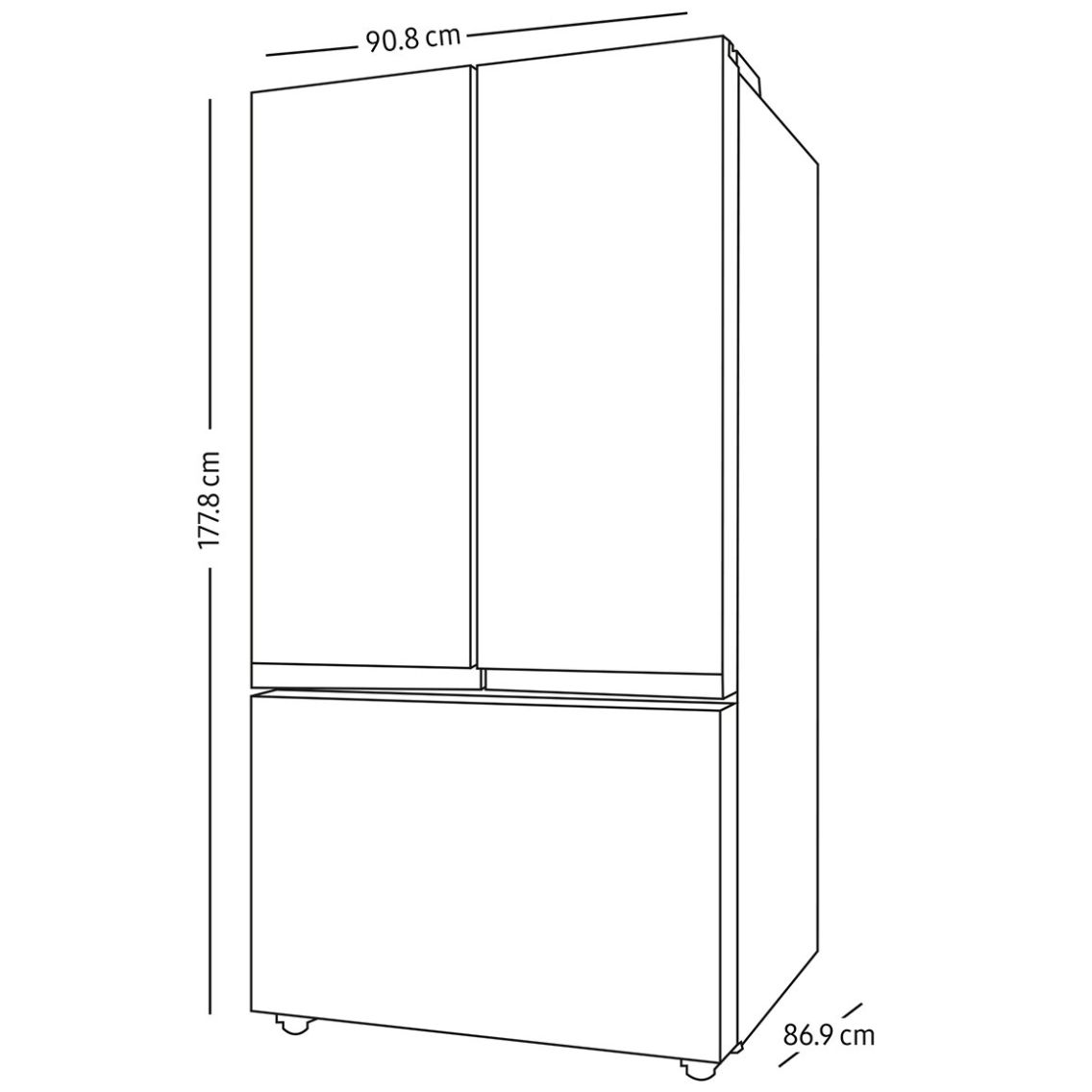 Refrigerador Bespoke 30 Pies Rf30Bb6200Apem 3-Door Samsung