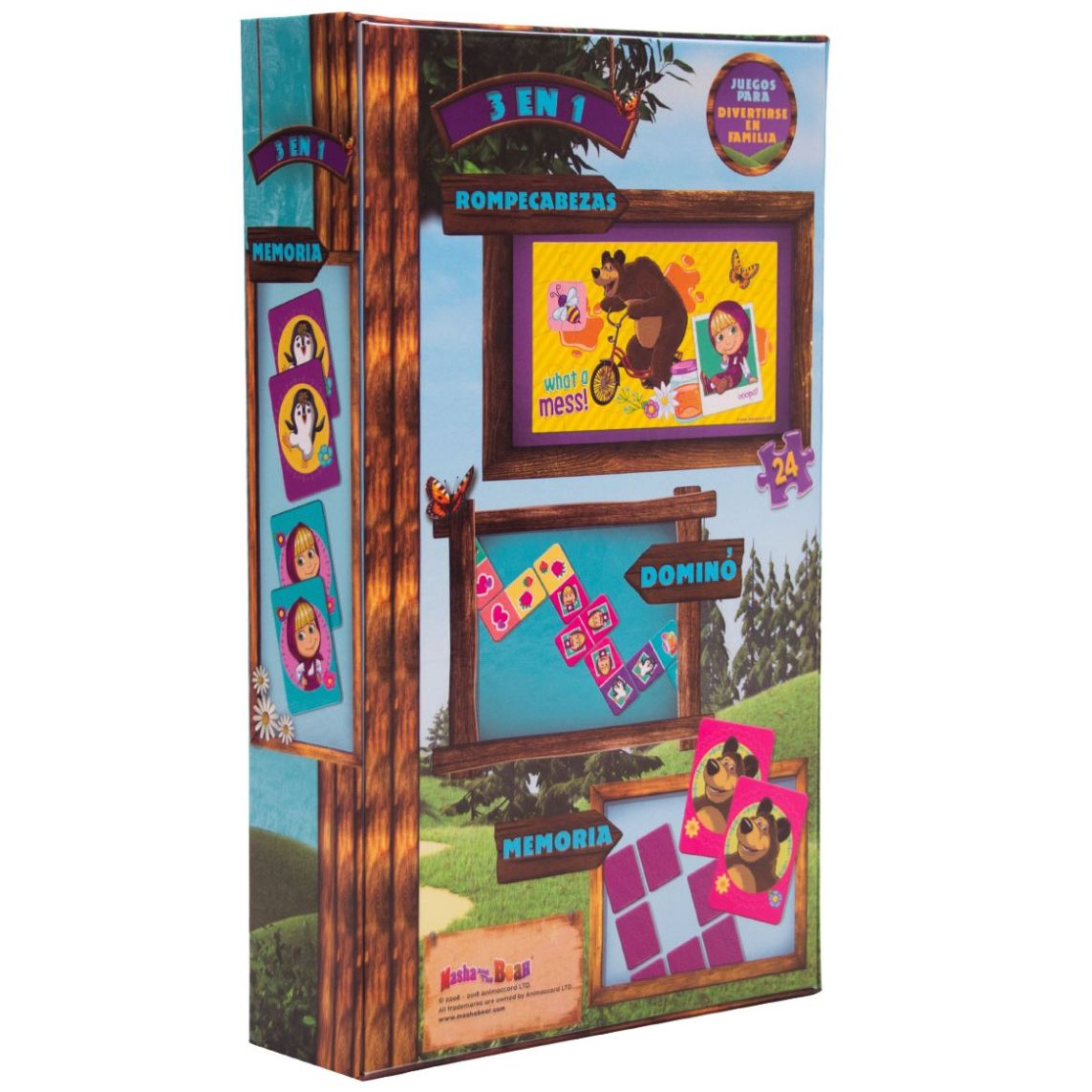  Set de Juegos 3 en 1 Masha Y el Oso