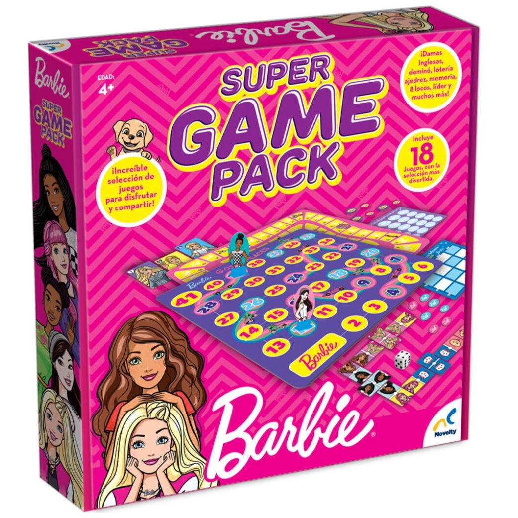  Super Game Pack Barbie Caja de Cartón