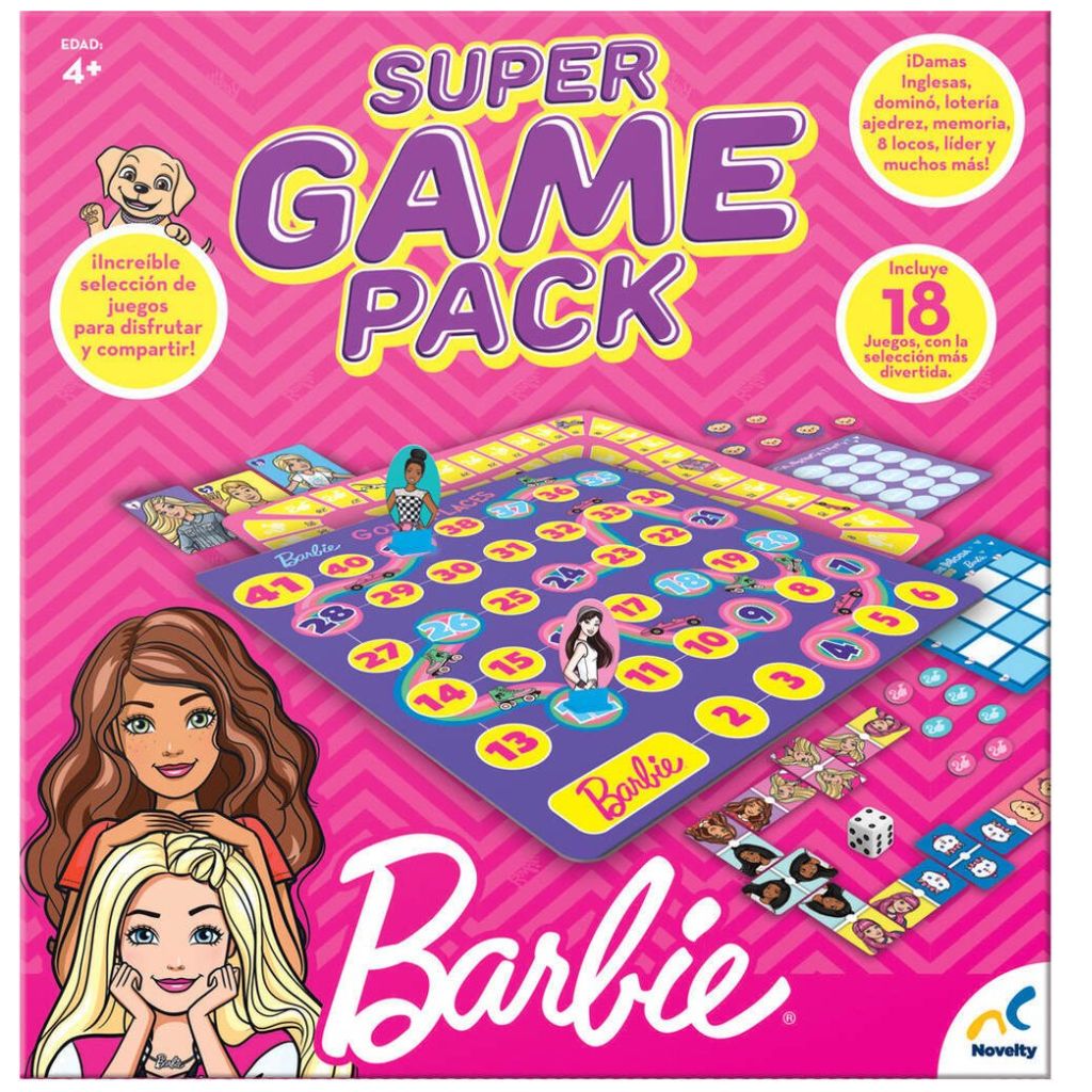  Super Game Pack Barbie Caja de Cartón