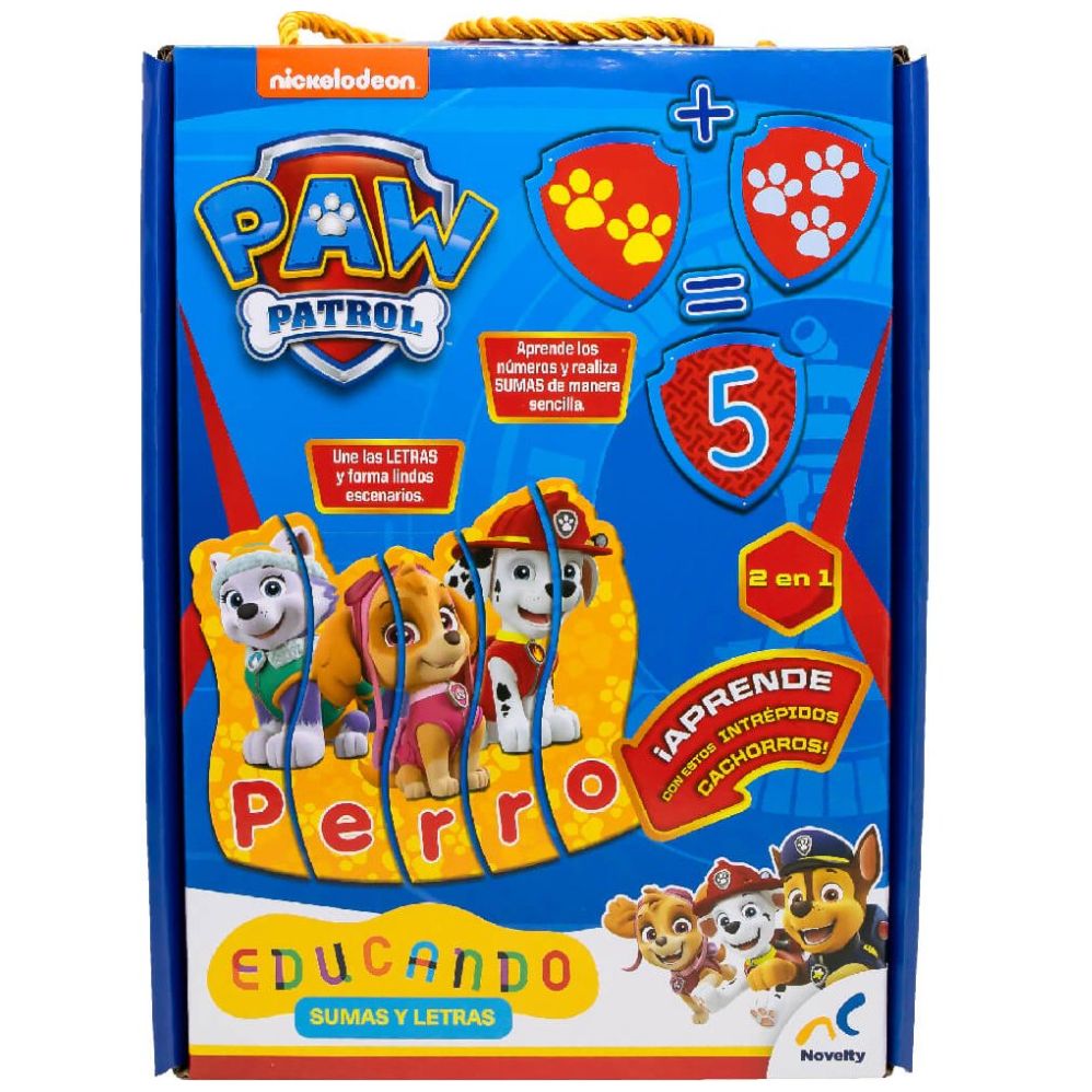  Juego de Mesa Paw Patrol Sumas Y Letras
