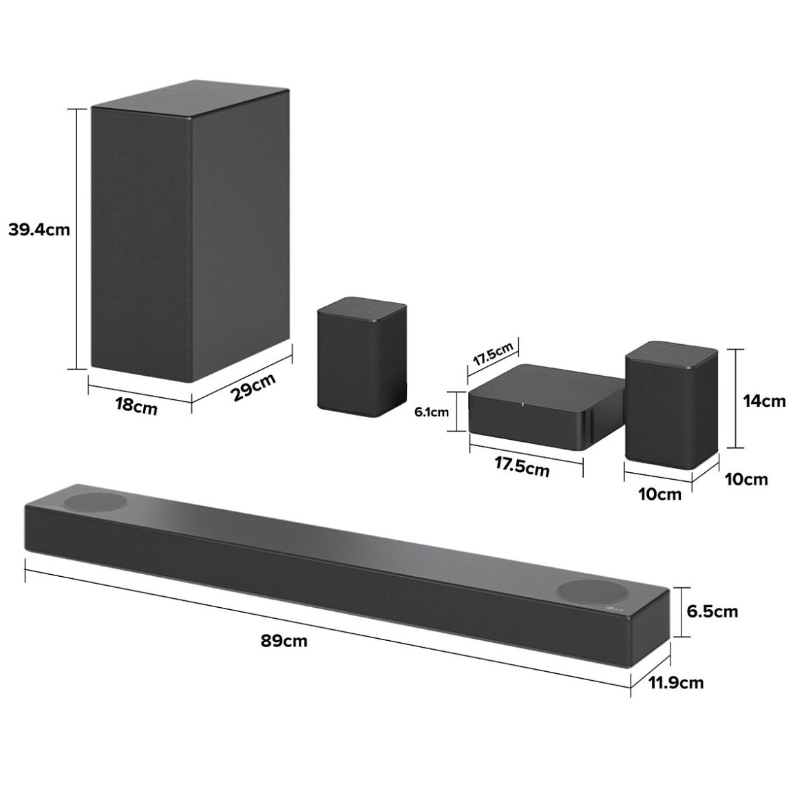 Barra de Sonido LG S75Qr 5.1.2 Canales