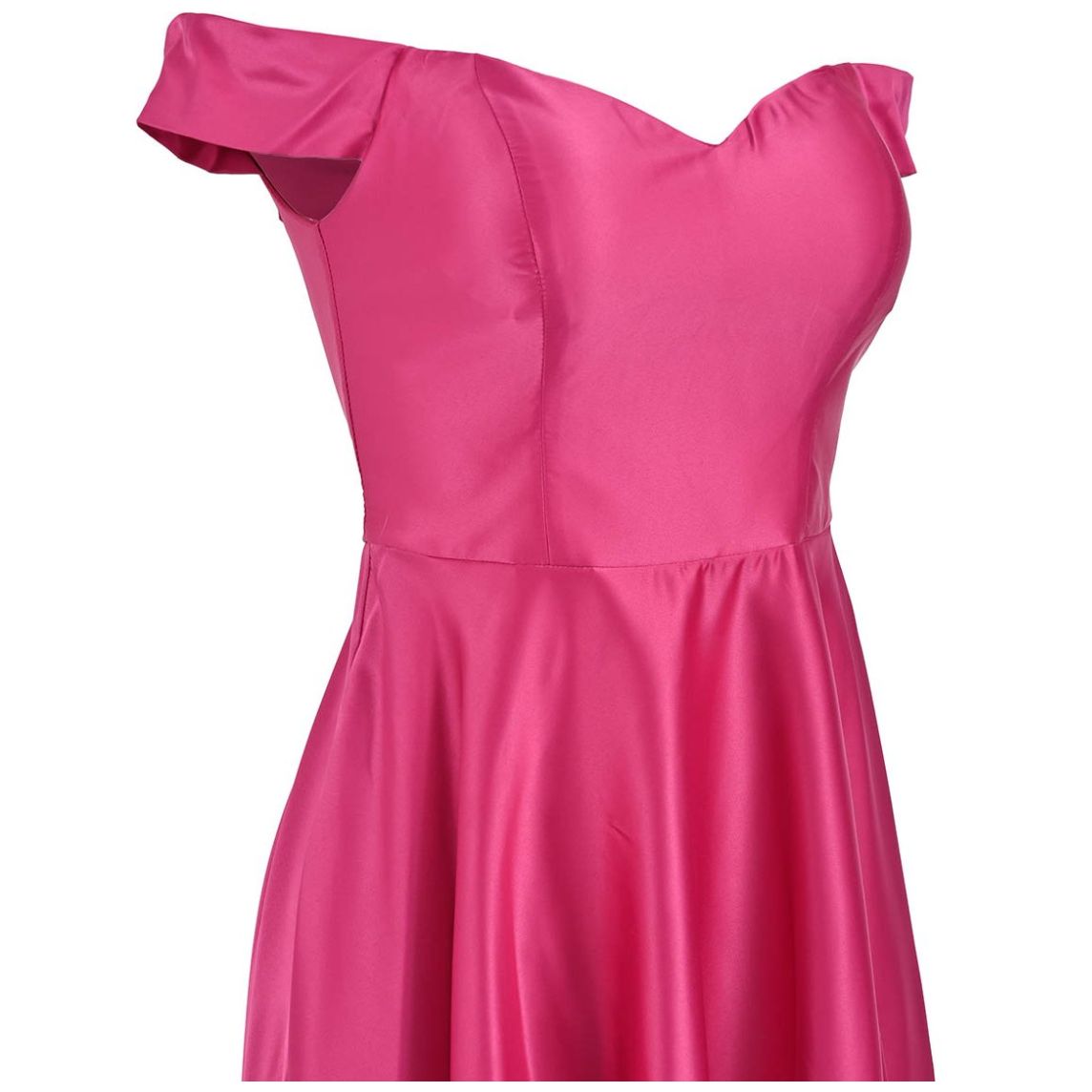 Vestido Largo la Ruiseñada Asimétrico Hombros Descubierto para Mujer