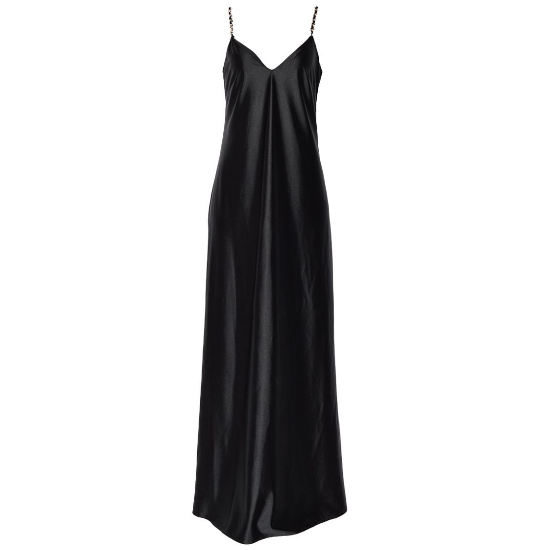 Vestido Largo Liso de Tirantes con Aplicaciones Philosophy Nights para Mujer