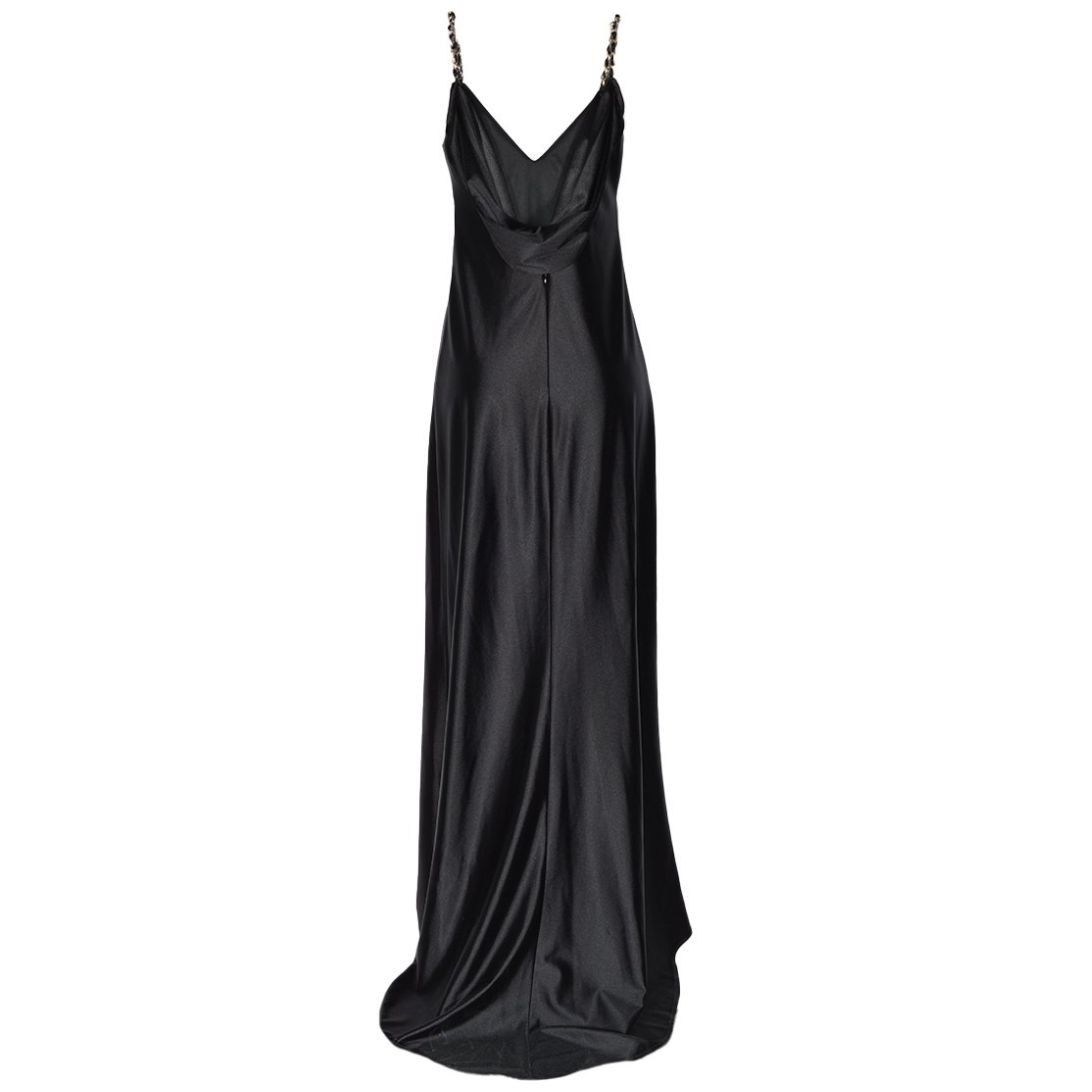Vestido Largo Liso de Tirantes con Aplicaciones Philosophy Nights para Mujer