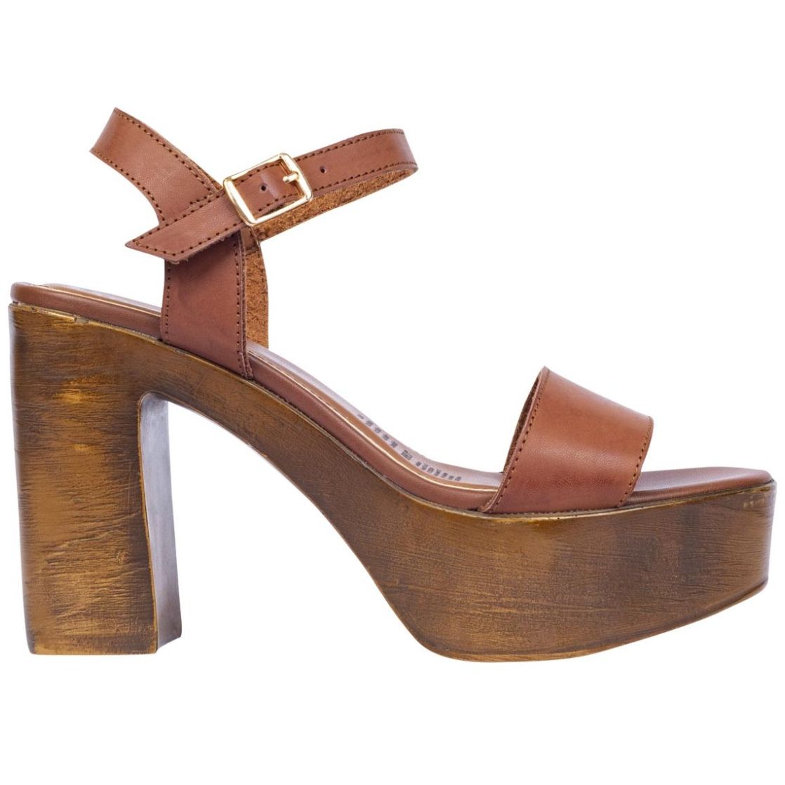 Sandalia Ajustable con Plataforma Café Forever 21