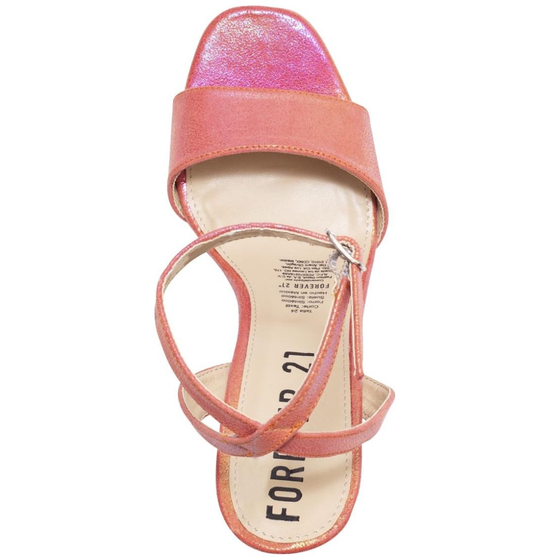 Sandalia Belen con Media Plataforma y Ajuste de Pulsera Naranja Forever 21