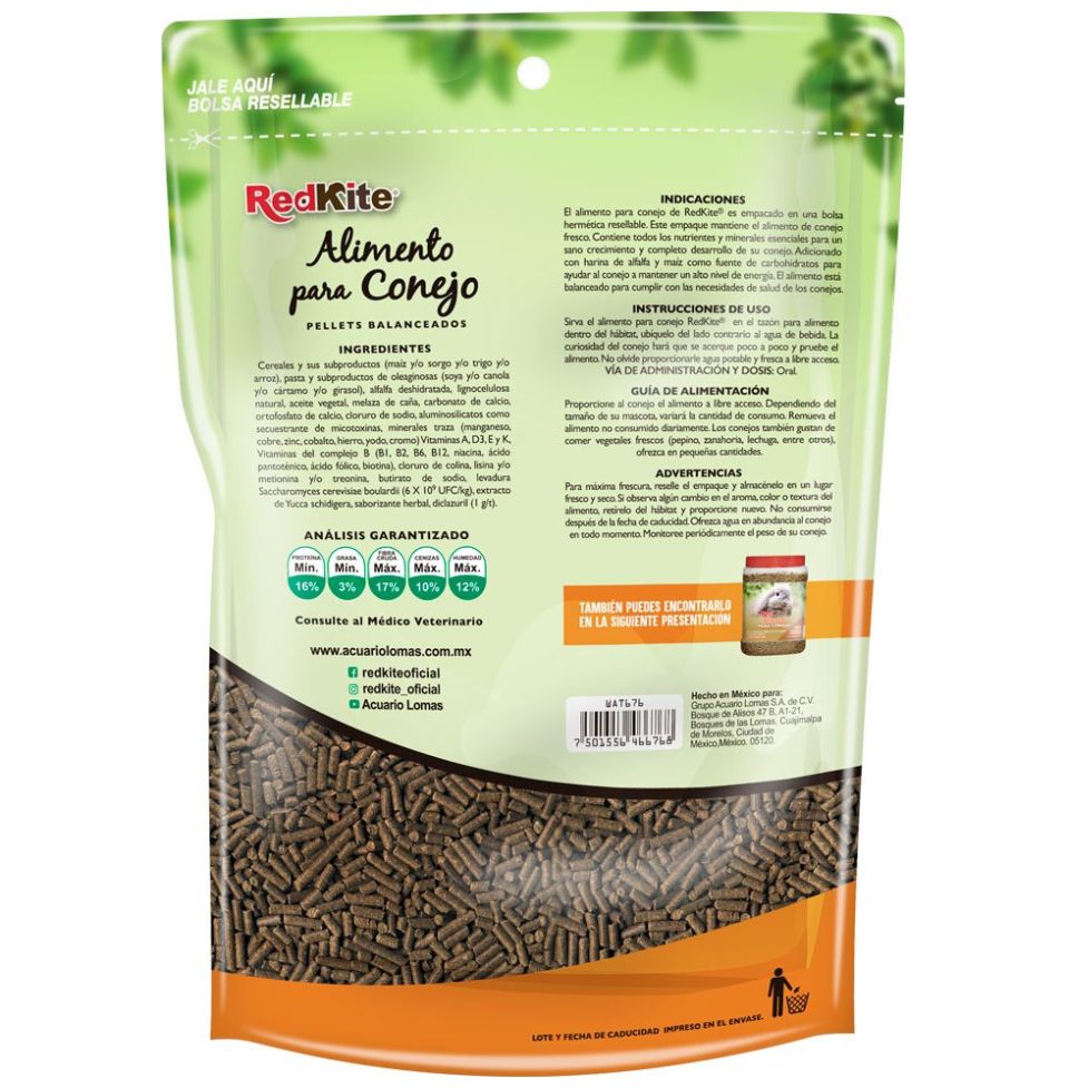 Alimento para Conejo 1.2Kg Redkite