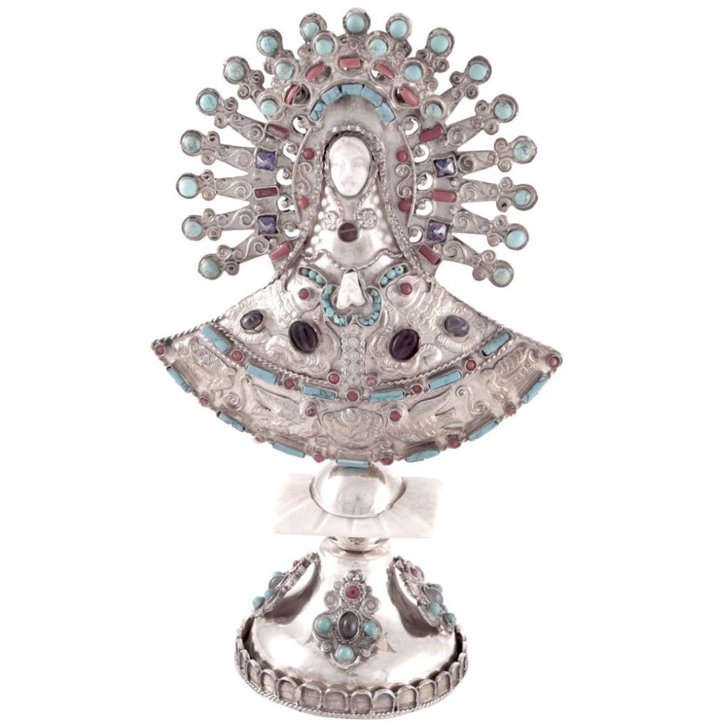 Virgen Tehuana  Chica  325 Gramos - Plata Ley .925 Sanborns