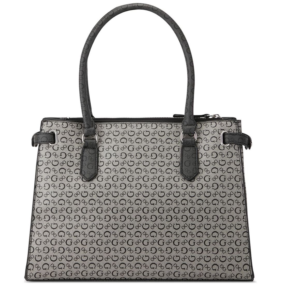 Bolsa Guess Factory Estilo Satchel en Color Negro Multi Modelo Sv884507-Bml