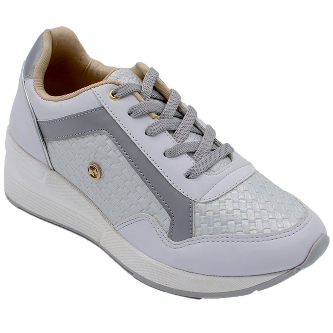 Tenis Casual con Cuña Blanco Ferrioni