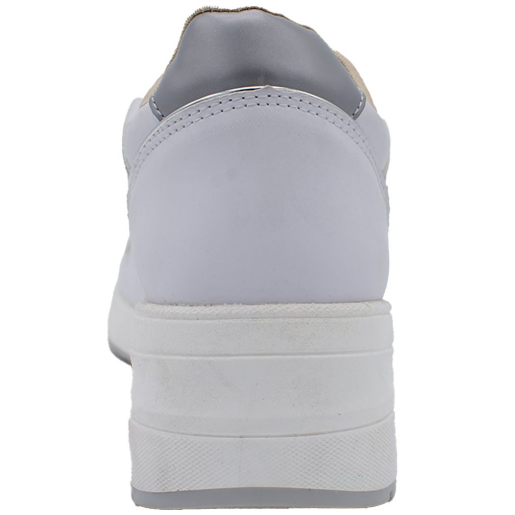 Tenis Casual con Cuña Blanco Ferrioni