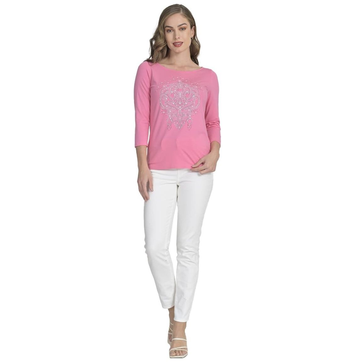 Blusa Lisa Escote Redondo Manga 3/4 Ofelia Foleys