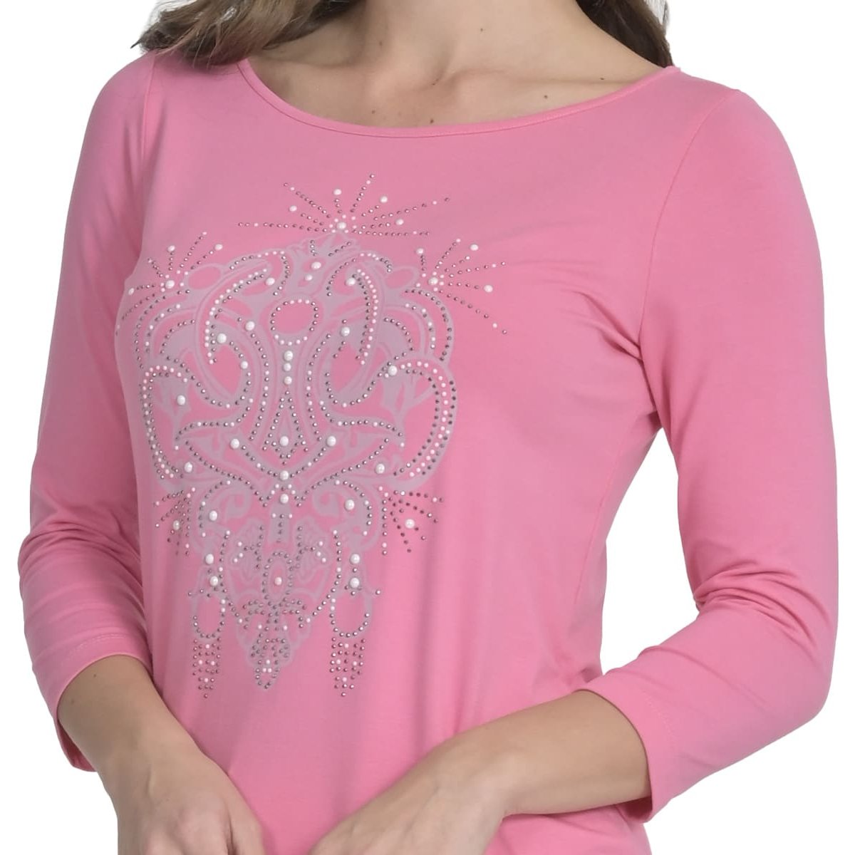 Blusa Lisa Escote Redondo Manga 3/4 Ofelia Foleys