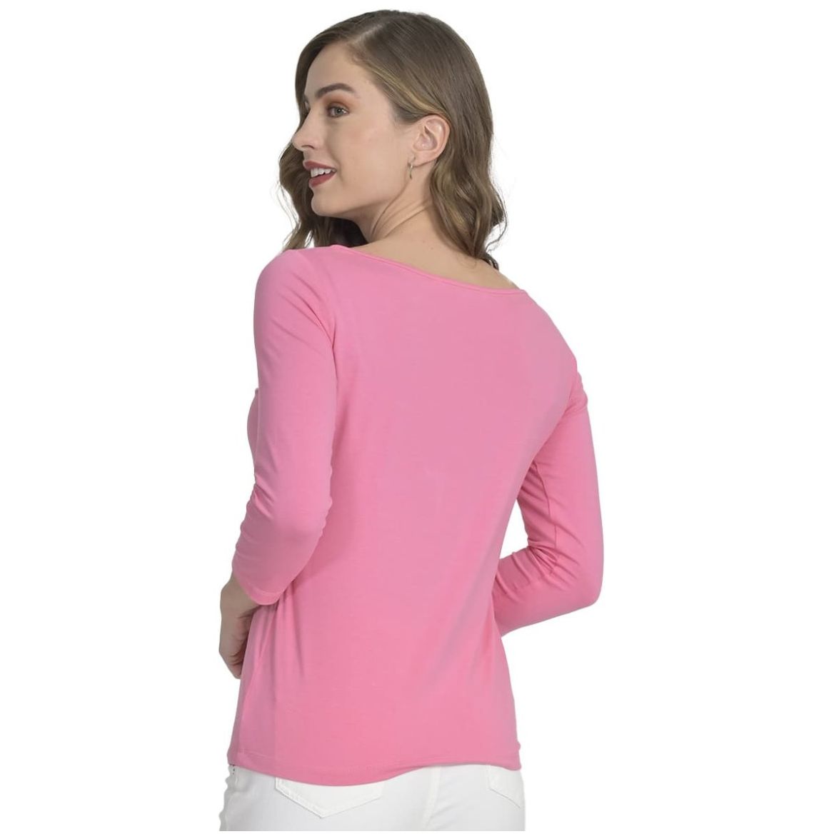 Blusa Lisa Escote Redondo Manga 3/4 Ofelia Foleys