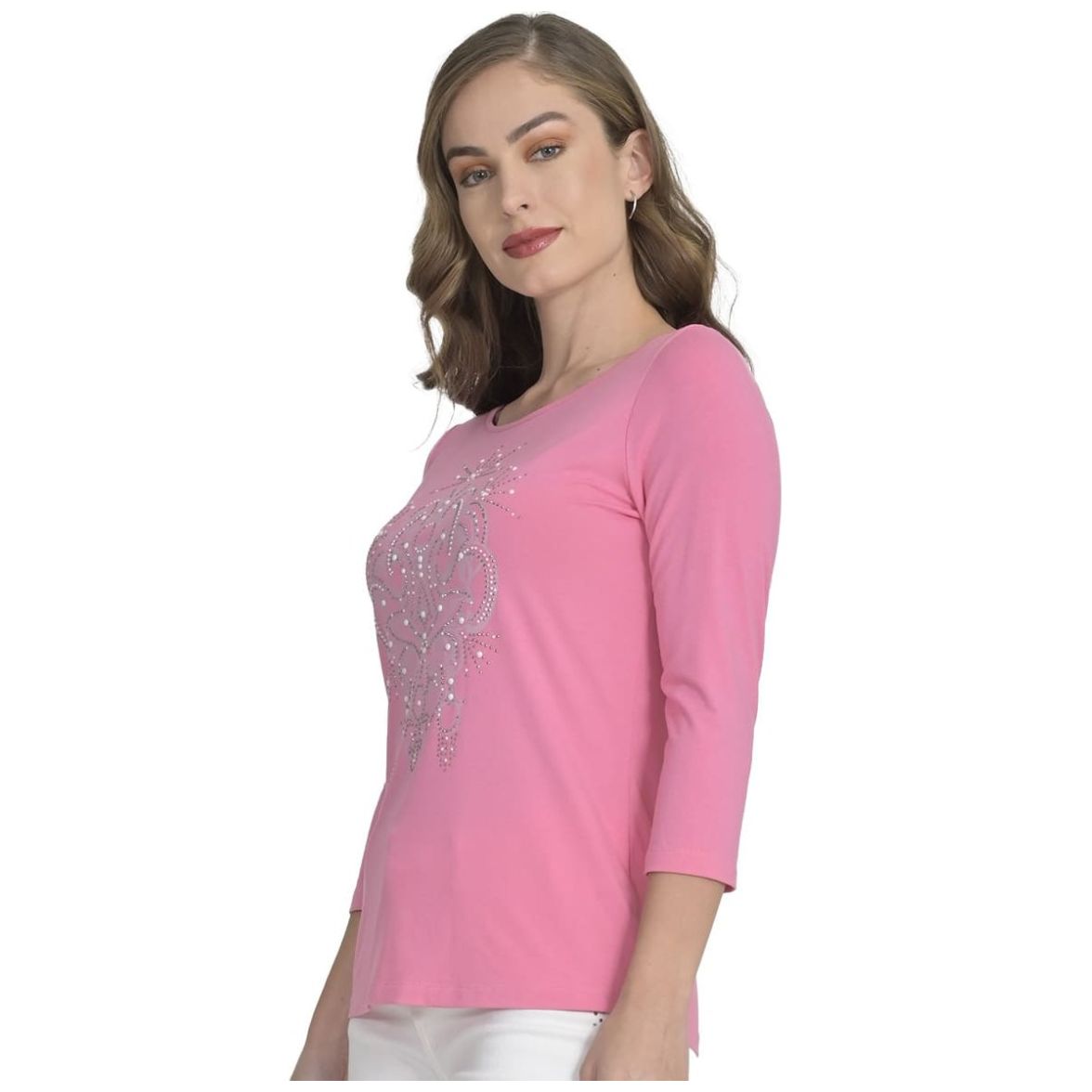Blusa Lisa Escote Redondo Manga 3/4 Ofelia Foleys