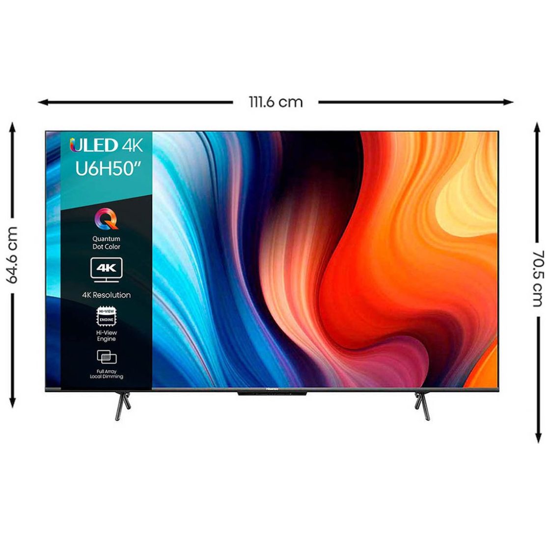 Pantalla Hisense 50 4K Uled 50U6H
