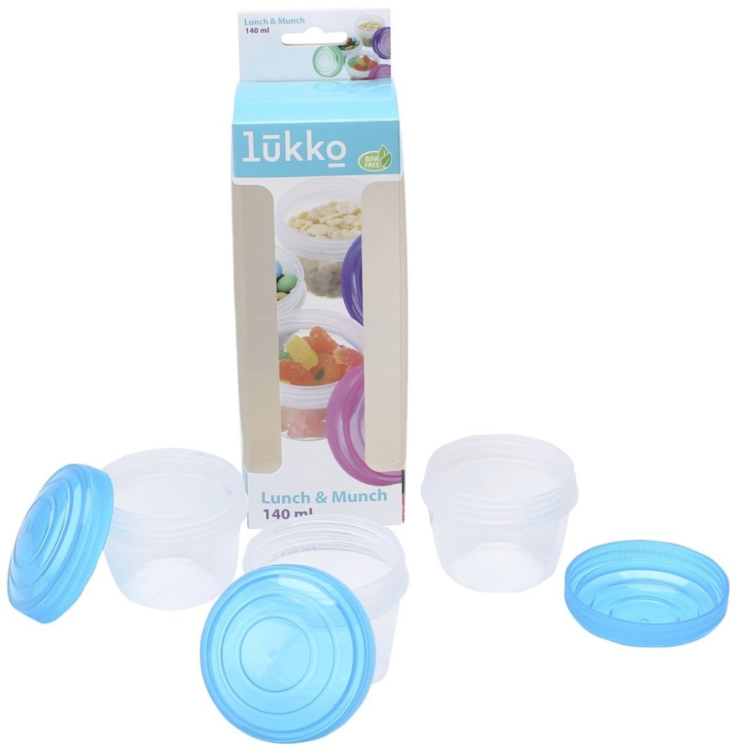Set 3 Herméticos Chicos para Yogurt 140 Ml Lukko