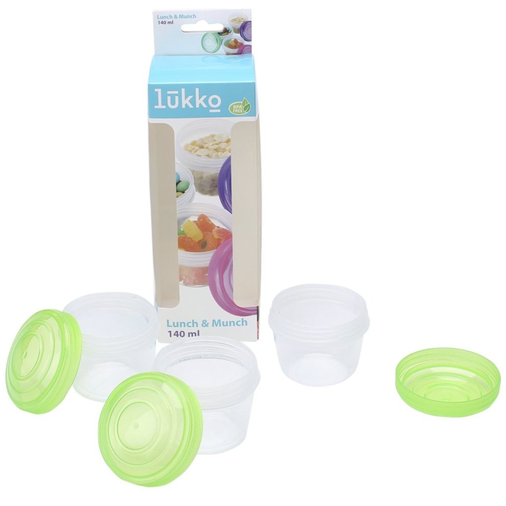 Set 3 Herméticos Chicos para Yogurt 140 Ml Lukko