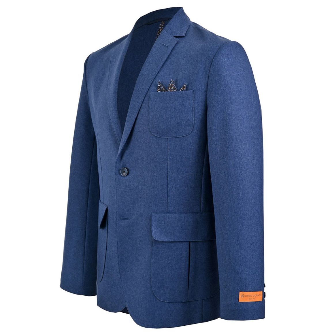 Saco Blazer para Hombre con Bolsas Tipo Parche Slim Fit Carlo Corinto